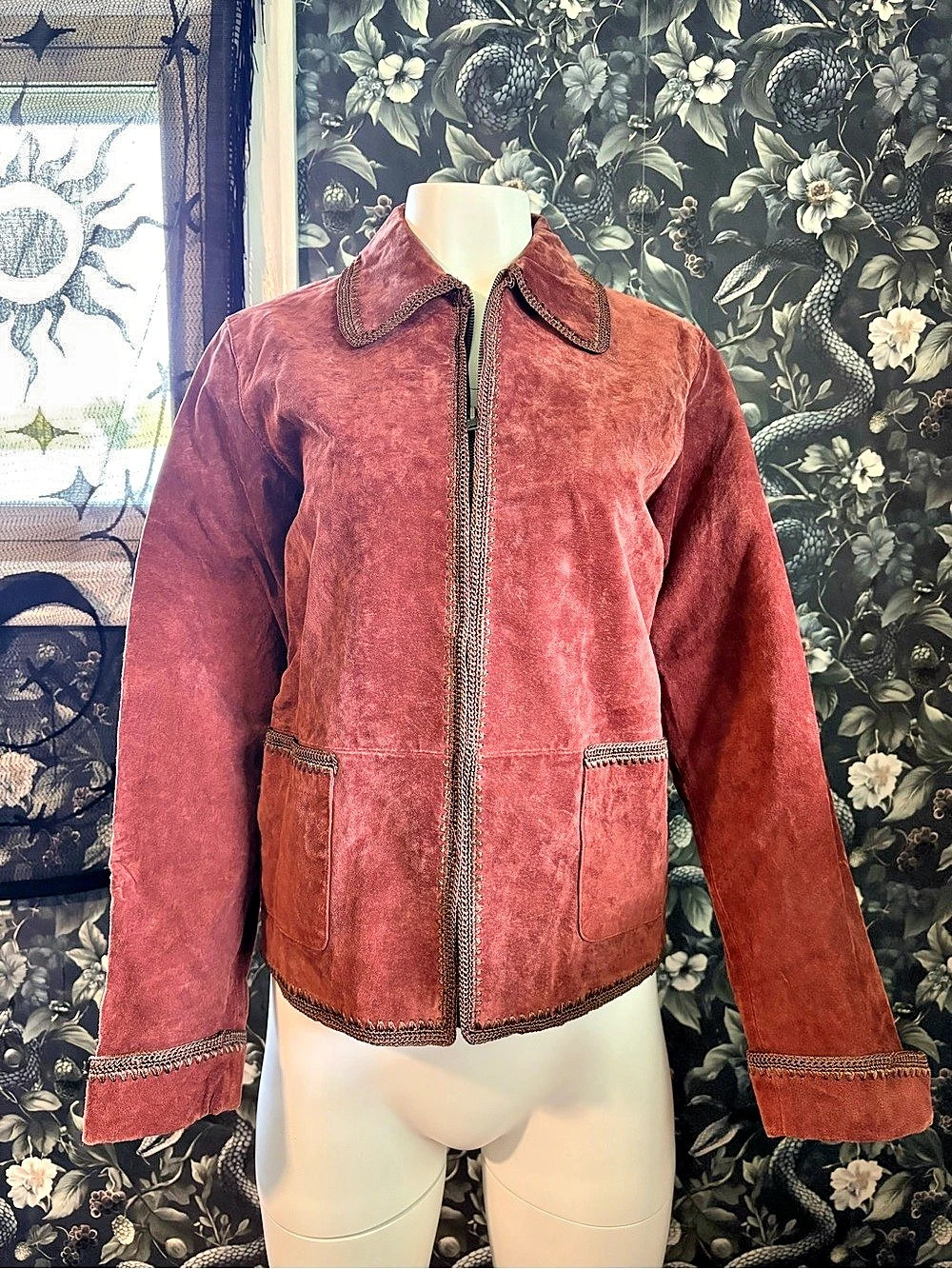 Coldwater Creek Leather Jacket in Reddish Brown Fits Like A Large | High-Quality